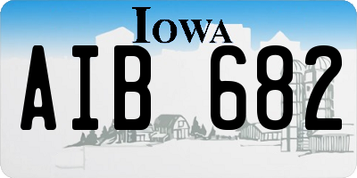 IA license plate AIB682