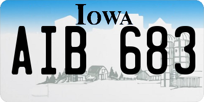 IA license plate AIB683