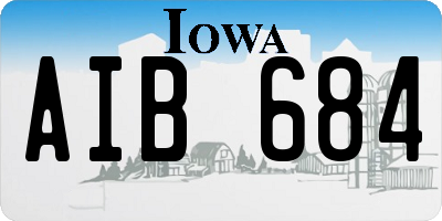IA license plate AIB684