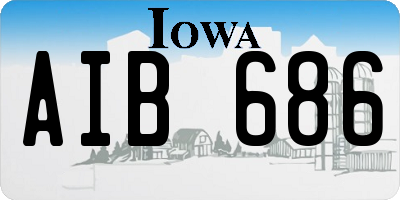 IA license plate AIB686