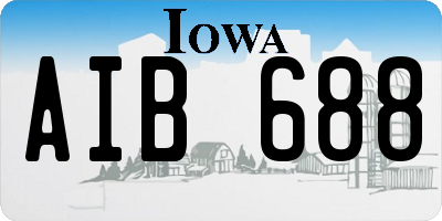 IA license plate AIB688