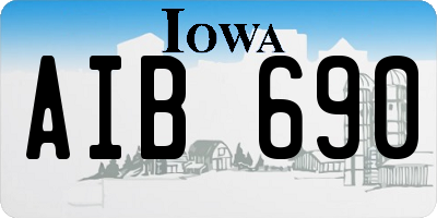 IA license plate AIB690