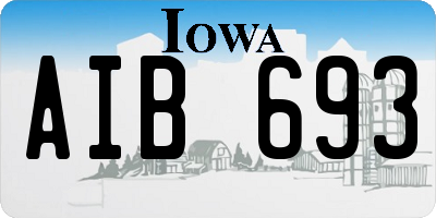 IA license plate AIB693