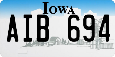IA license plate AIB694
