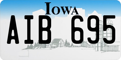 IA license plate AIB695