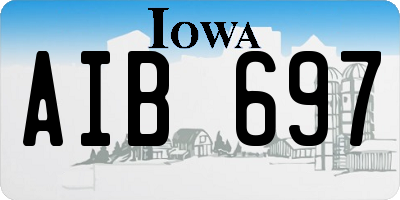 IA license plate AIB697