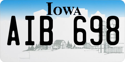 IA license plate AIB698