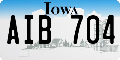 IA license plate AIB704