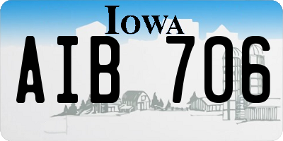 IA license plate AIB706
