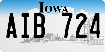 IA license plate AIB724