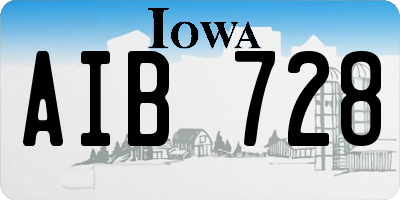 IA license plate AIB728