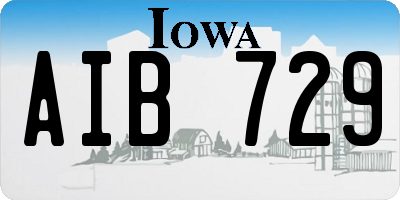 IA license plate AIB729