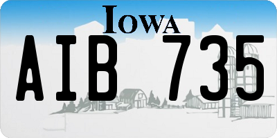 IA license plate AIB735