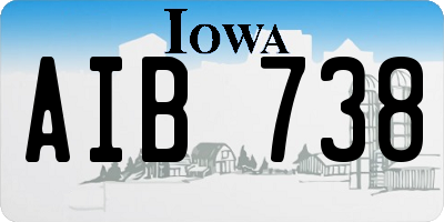 IA license plate AIB738
