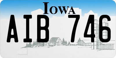 IA license plate AIB746