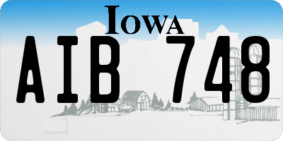 IA license plate AIB748