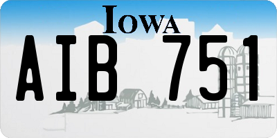 IA license plate AIB751