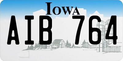 IA license plate AIB764