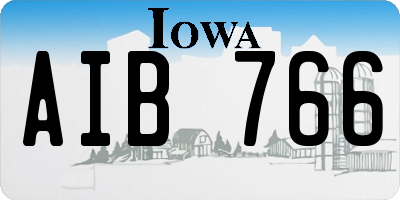 IA license plate AIB766