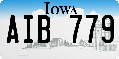IA license plate AIB779