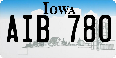 IA license plate AIB780