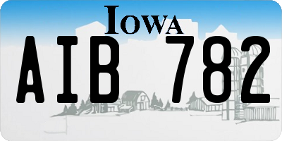 IA license plate AIB782