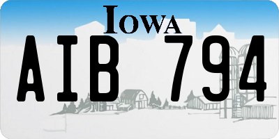 IA license plate AIB794