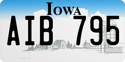 IA license plate AIB795