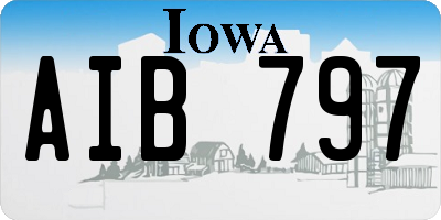 IA license plate AIB797