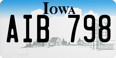 IA license plate AIB798