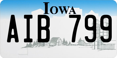 IA license plate AIB799