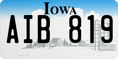 IA license plate AIB819
