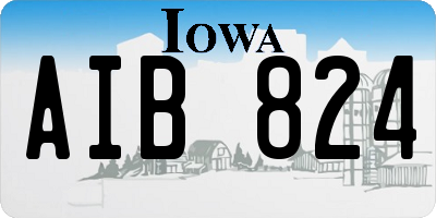 IA license plate AIB824