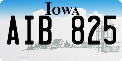 IA license plate AIB825