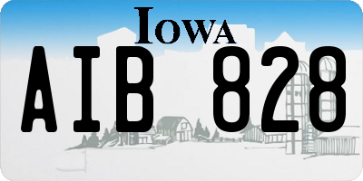 IA license plate AIB828