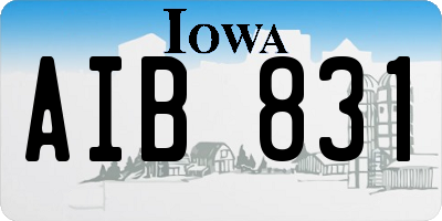 IA license plate AIB831