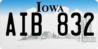 IA license plate AIB832