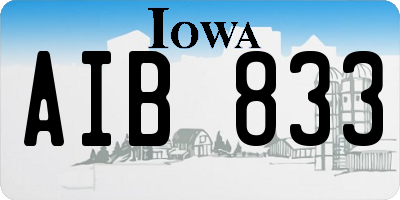 IA license plate AIB833