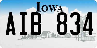 IA license plate AIB834