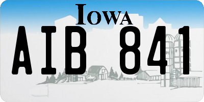 IA license plate AIB841