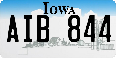 IA license plate AIB844