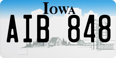 IA license plate AIB848