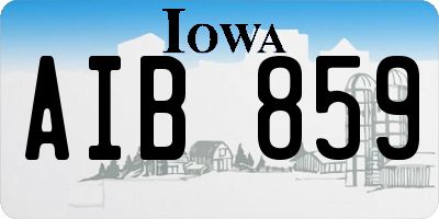 IA license plate AIB859