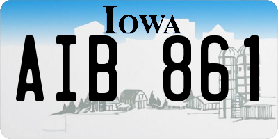 IA license plate AIB861