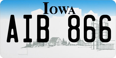 IA license plate AIB866