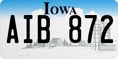 IA license plate AIB872