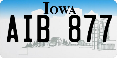 IA license plate AIB877