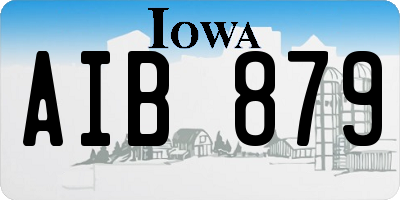 IA license plate AIB879