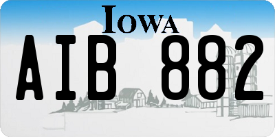 IA license plate AIB882