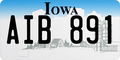 IA license plate AIB891